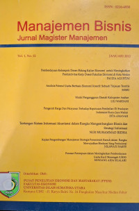 Image of Manajemen Bisnis  jurnal magister manajemen
